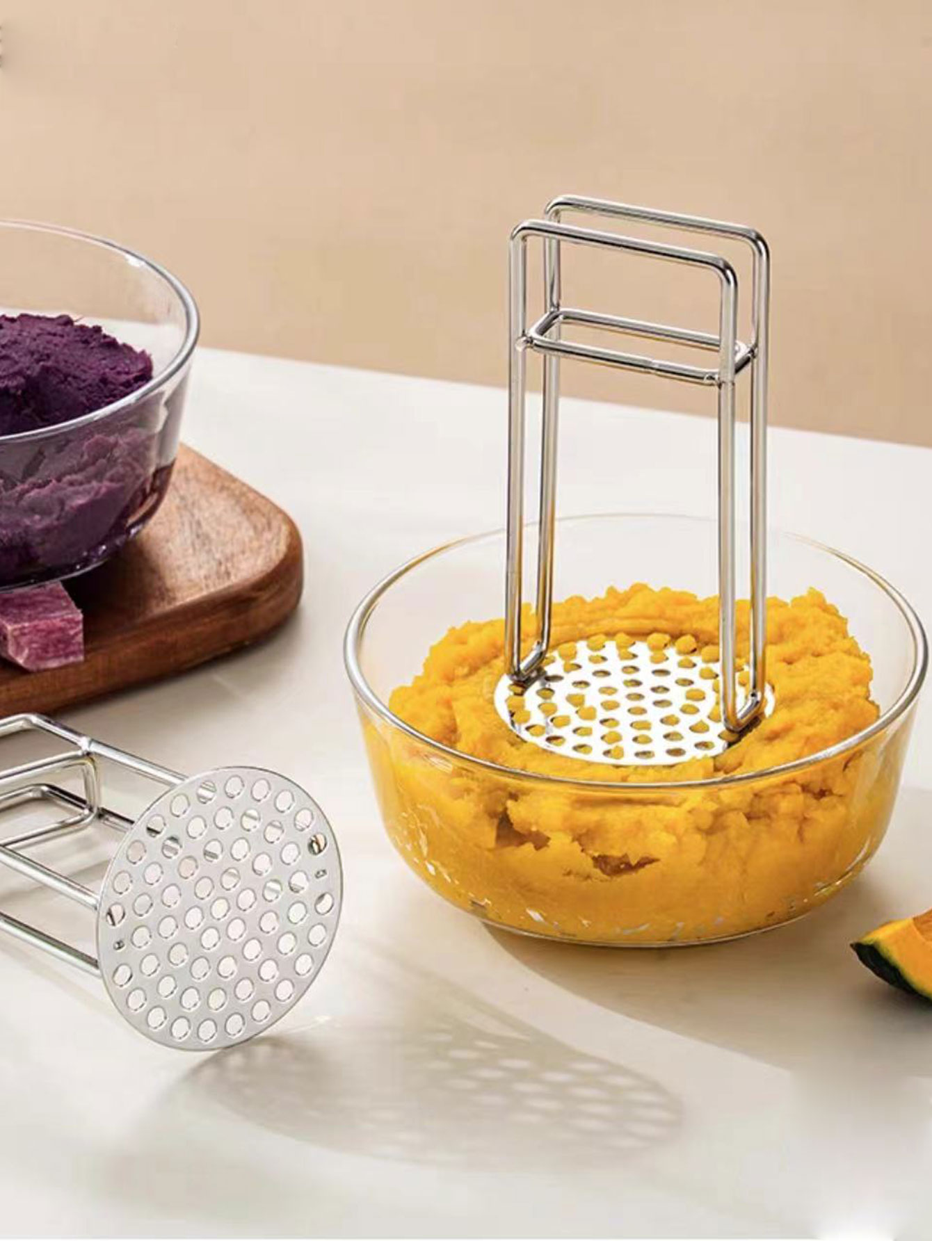 Baby Food Masher - 304 스테인레스 스틸 감자 으깨기, 가정용