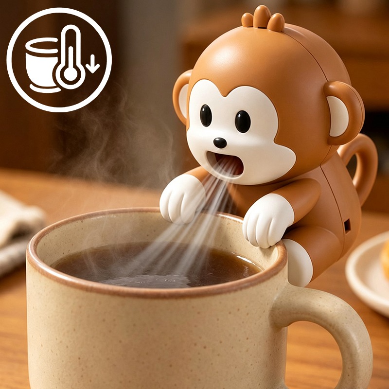 Baby Food For 1 Year Old - 휴대용 원숭이 모양 음식 냉각 팬