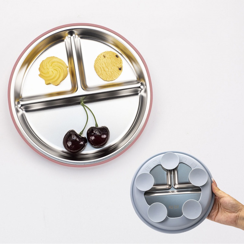 Plate Suction Toddler - 2개 BPA 프리 스테인리스 스틸 아기