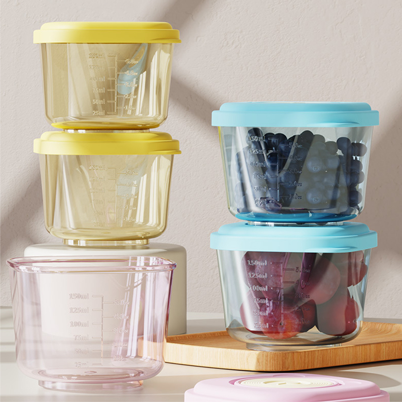 Baby Food Glass - 6개 아기 음식 보관 용기 -