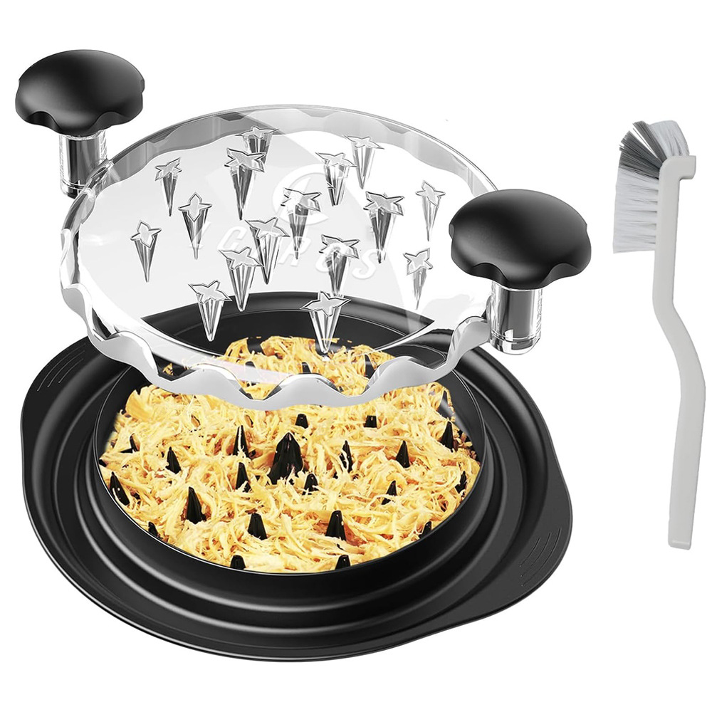 Baby Food Masher - 10인치 수동 닭가슴살 분쇄기, 투명 뚜껑