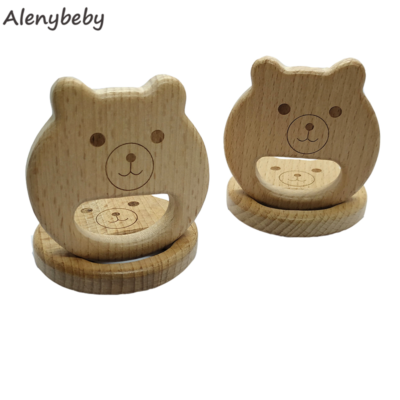 Baby Food Organic - 천연 나무 Teether 곰 모양 펜던트