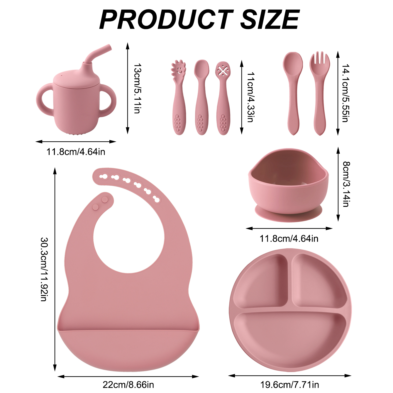 9종 실리콘 아기 식기 세트, 흡착식 접시, 그릇, 턱 - Plate Suction Toddler 리뷰 및 가격
