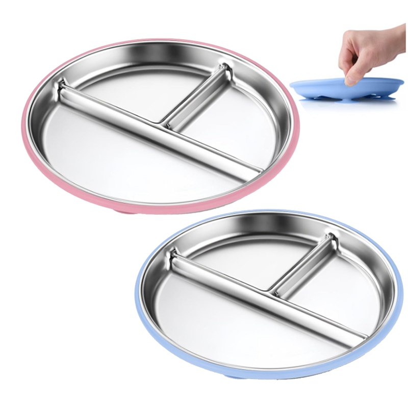 2PCS 스테인리스 스틸 어린이 접시 9인치 유아용 분 - Plate Suction Toddler 리뷰 및 가격