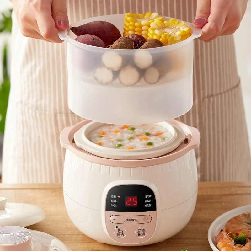 0.8L 아기용 죽 제조기 자동 세라믹 찜솥 200W  - Baby Food Steamer 리뷰 및 가격