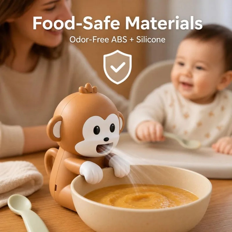 휴대용 원숭이 모양 음식 냉각 팬 USB 충전식 3단  - Baby Food For 1 Year Old 리뷰 및 가격