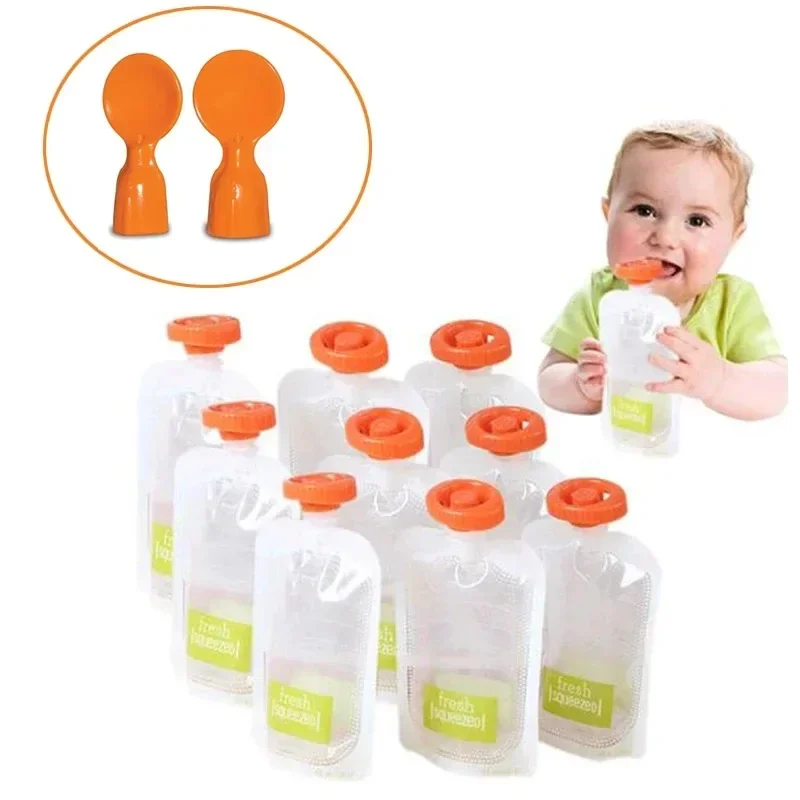 유기농 유아용 수유 파우치 50개 휴대용 스퀴즈 주스  - Baby Food Organic 리뷰 및 가격