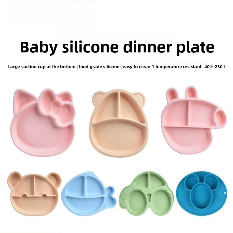 BPA 프리 만화 캐릭터 실리콘 분리형 접시, 아기 흡 - Plate Suction Toddler 리뷰 및 가격