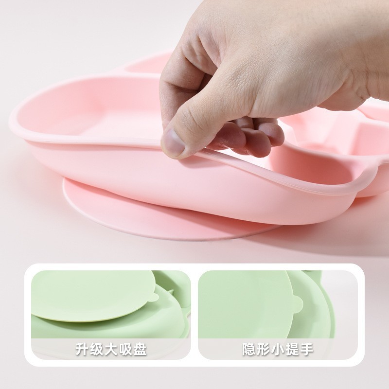 BPA 프리 만화 캐릭터 실리콘 분리형 접시, 아기 흡 - Plate Suction Toddler 리뷰 및 가격