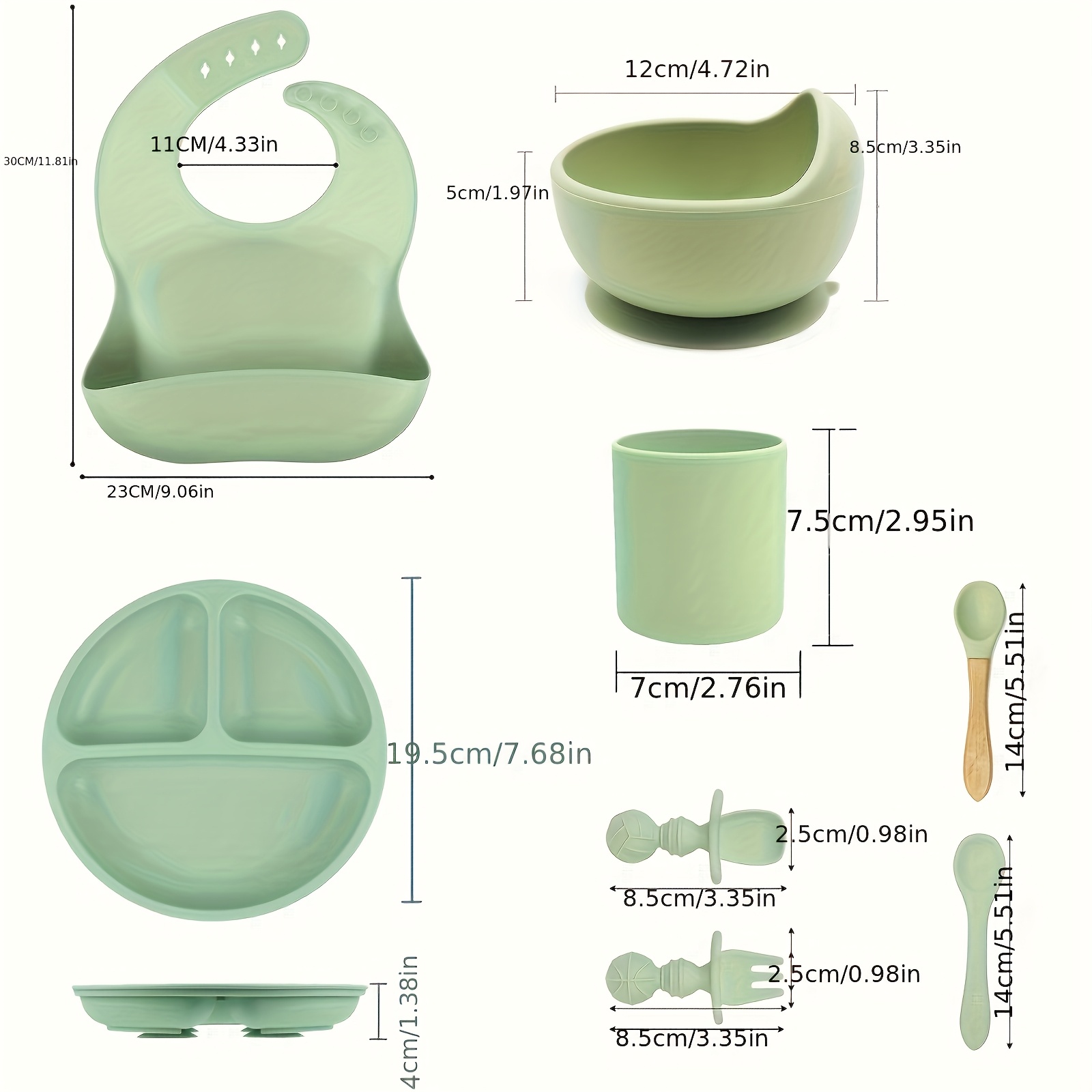 8종 실리콘 이유식 세트, 흡착식 그릇, 나눔 접시,  - Plate Suction Toddler 리뷰 및 가격