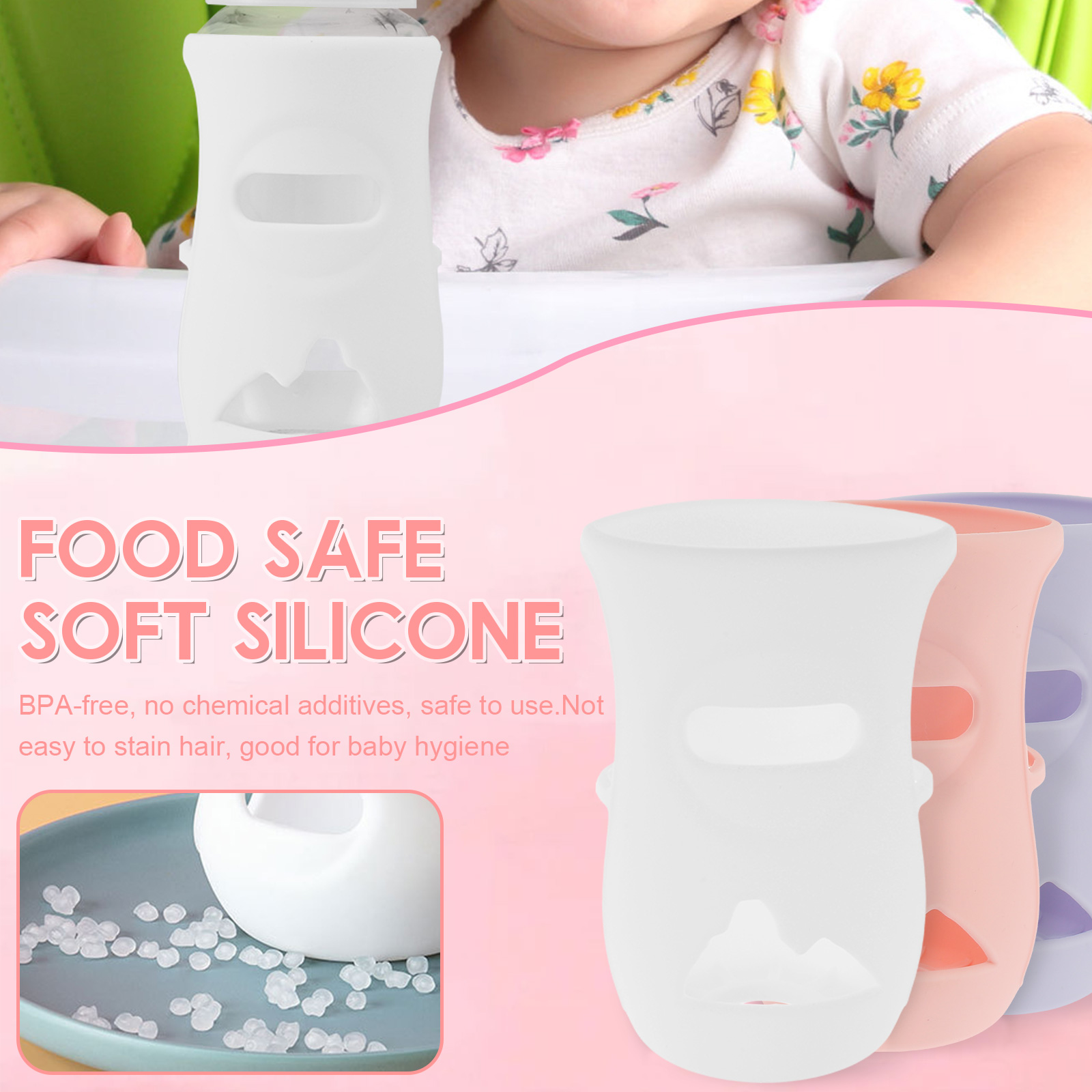 실리콘 슬리브 실리콘 아기 병 커버 절연 유리 병 AV - Baby Food Glass 리뷰 및 가격