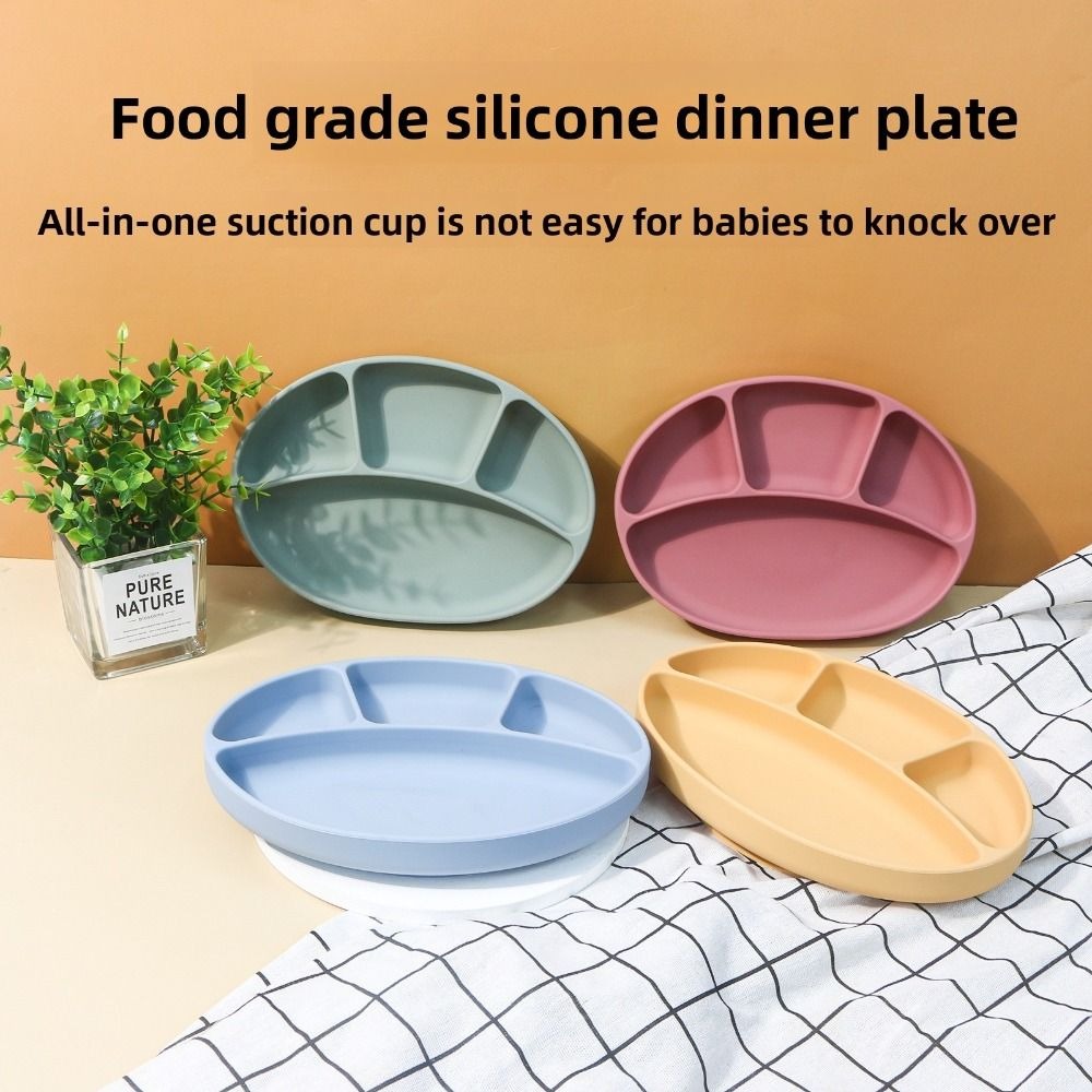 미끄럼 방지 실리콘 분할 접시 BPA 프리 유아용 식기 - Plate Suction Toddler 리뷰 및 가격