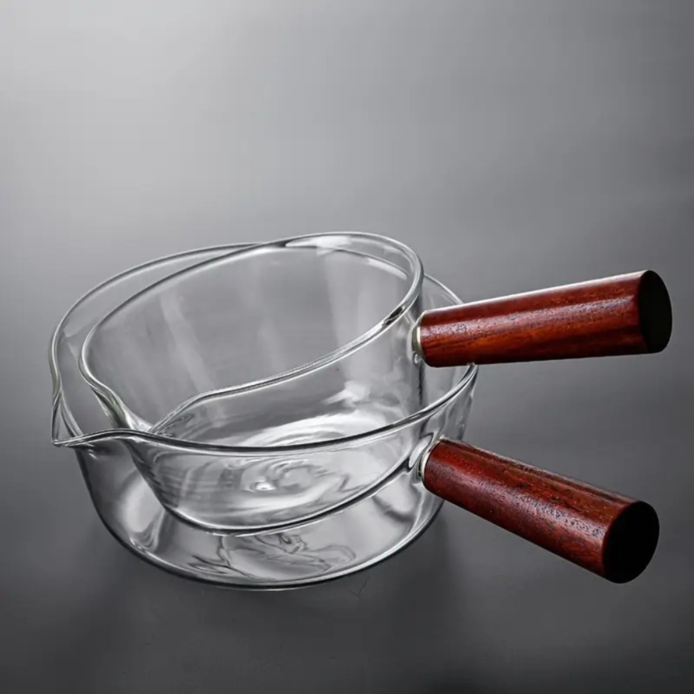 패션 우드 핸들 유리 우유 냄비 내열 가열용 냄비 미니 - Baby Food Glass 리뷰 및 가격