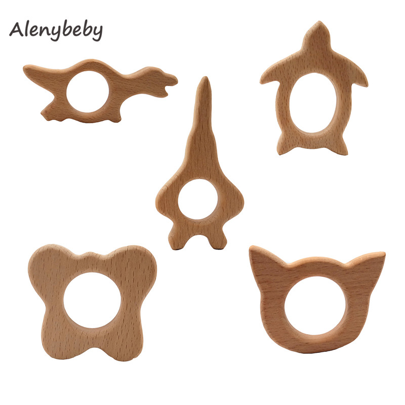 2pc 나무 Teether 만화 DIY 나무 펜던트 젖 - Baby Food Organic 리뷰 및 가격