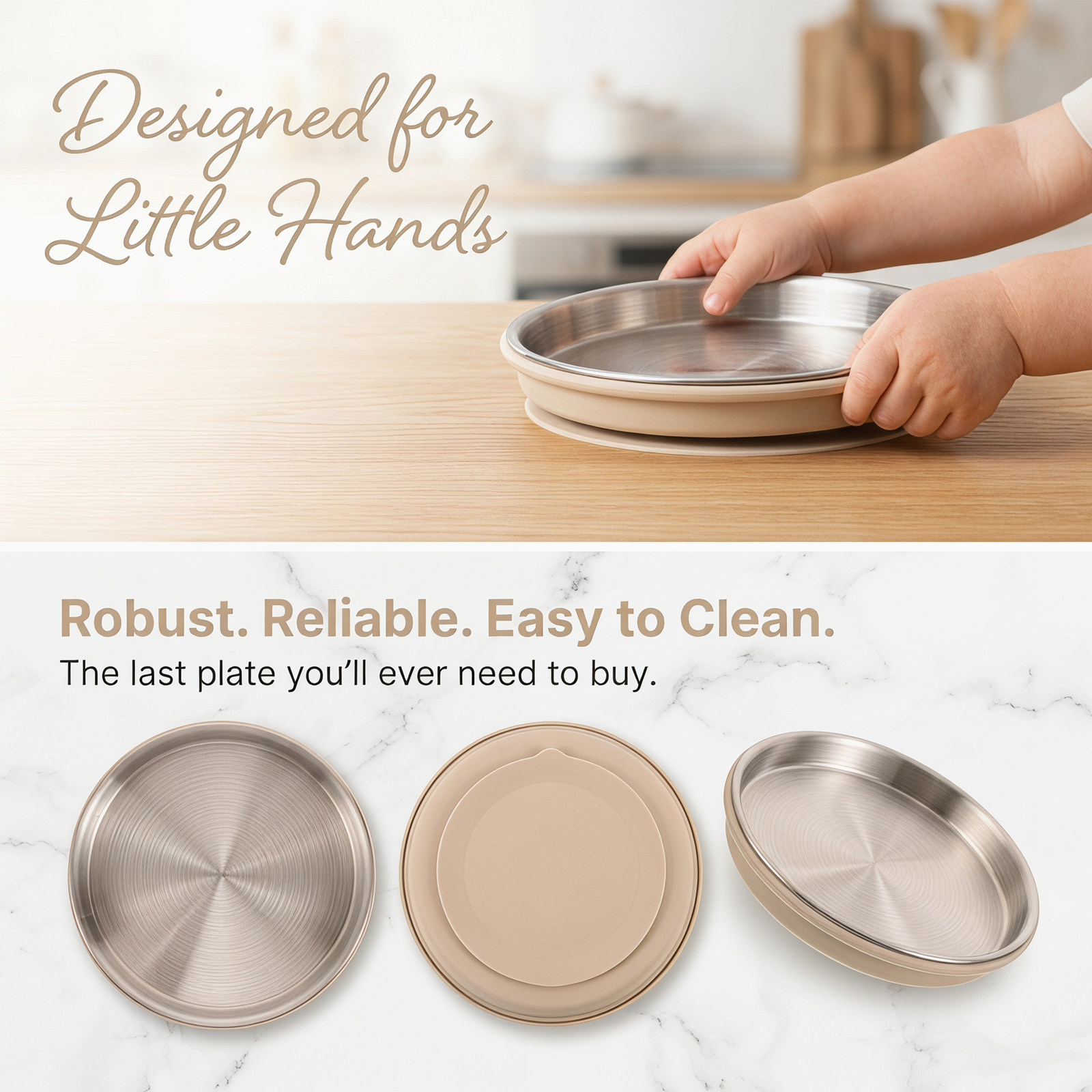 스테인리스 스틸 아기 식판, 분리형 실리콘 흡착판, 미 - Plate Suction Toddler 리뷰 및 가격